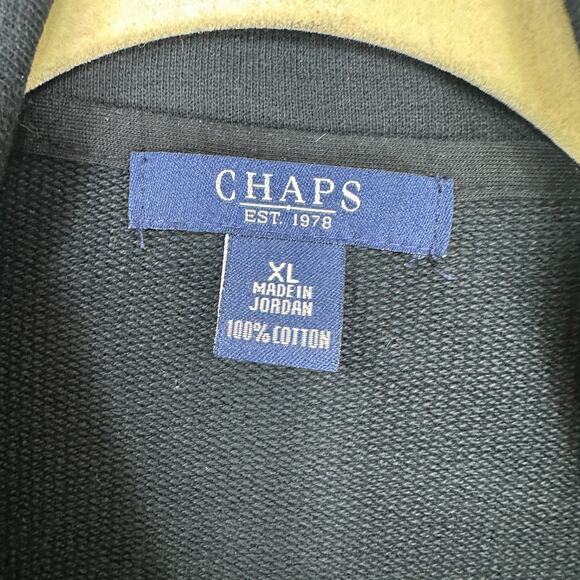 Chaps Women’s Moto Jacket Navy Knit 100% Cotton Size: X-Large preppy classic - Picture 4 of 6